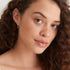 Silver Key Huggie Hoop Earrings